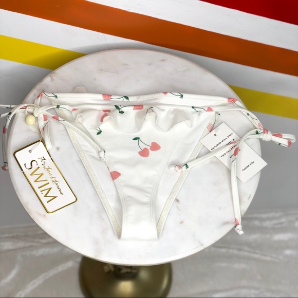 For Love And Lemons Other - NEW For love & lemons cherry ruffle bikini bottoms